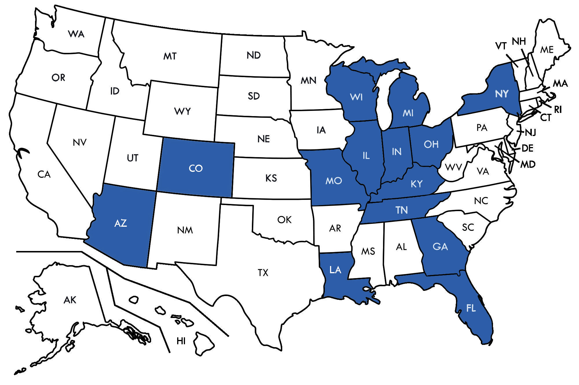 S&K Building Services locations map