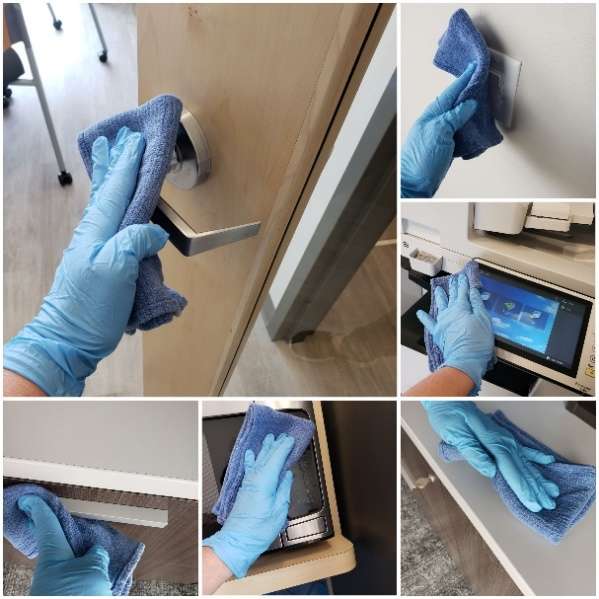 high touch area cleaning and sanitizing