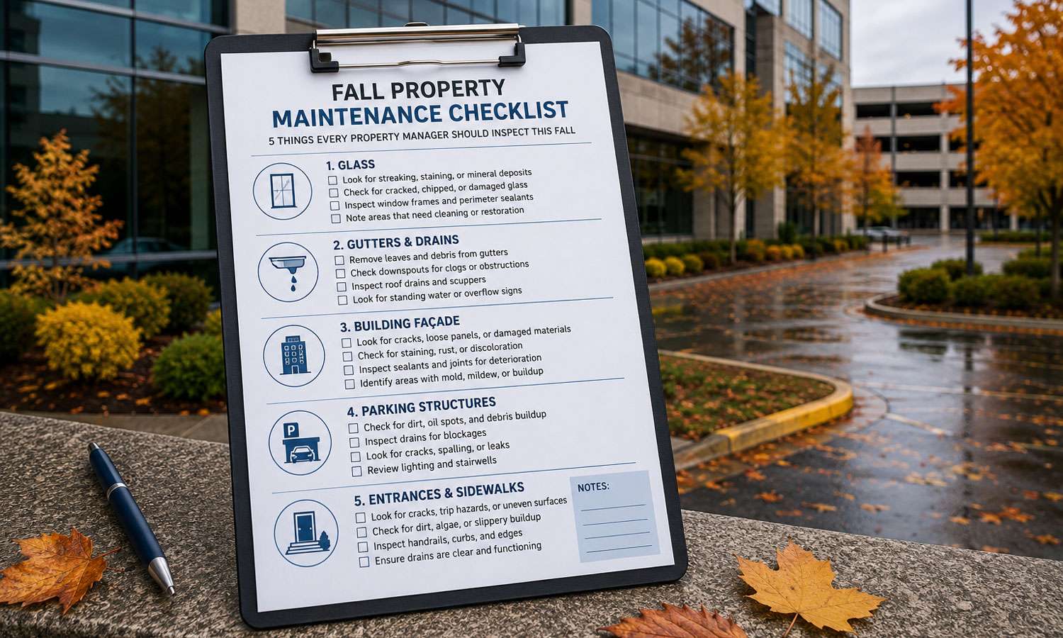 Fall Commercial Property Maintenance Checklist: 5 Things Every Property Manager Should Inspect